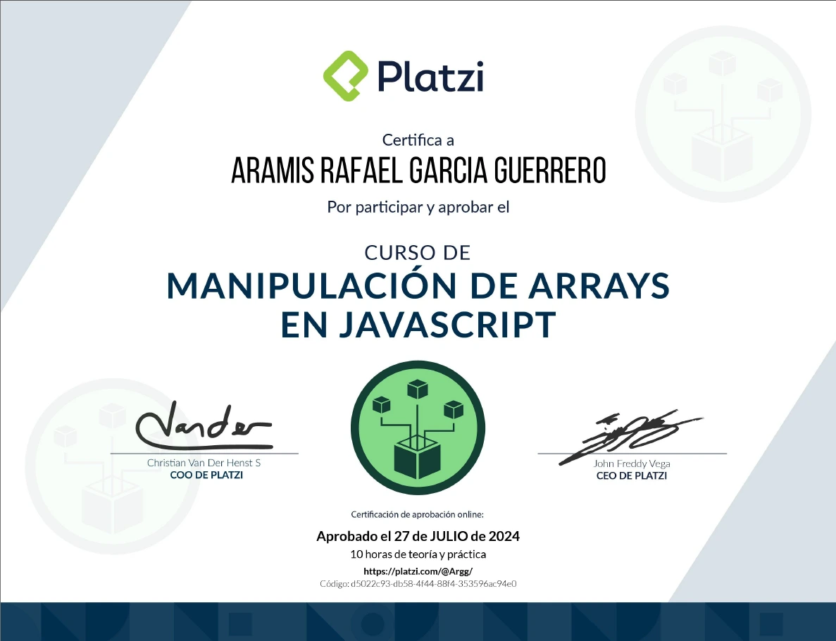 Manipulación de arrays con JS